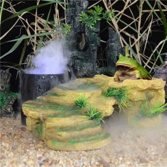 Adjustable Mist Maker with LED and Splash Guard, Fogger Water Fountain Machine - Picture 4 of 8